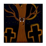 Halloween - Cemetery evil tree Face Towel