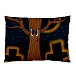 Halloween - Cemetery evil tree Pillow Case (Two Sides)