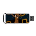 Halloween - Cemetery evil tree Portable USB Flash (One Side)