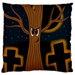 Halloween - Cemetery evil tree Large Flano Cushion Case (One Side)