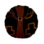 Halloween - Cemetery evil tree Standard 15  Premium Flano Round Cushions