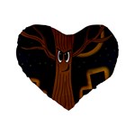 Halloween - Cemetery evil tree Standard 16  Premium Flano Heart Shape Cushions