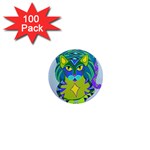 Peacock Tabby 1  Mini Magnet (100 pack) 
