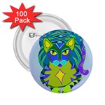Peacock Tabby 2.25  Buttons (100 pack) 