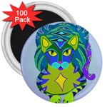 Peacock Tabby 3  Magnets (100 pack)