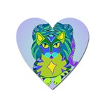 Peacock Tabby Heart Magnet