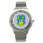 Peacock Tabby Stainless Steel Watch