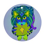 Peacock Tabby Round Ornament (Two Sides) 