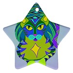 Peacock Tabby Star Ornament (Two Sides) 
