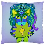 Peacock Tabby Large Cushion Case (Two Sides)