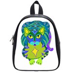 Peacock Tabby  School Bags (Small) 