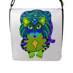 Peacock Tabby  Flap Messenger Bag (L) 