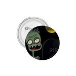 Halloween zombie on the cemetery 1.75  Buttons