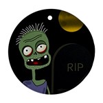 Halloween zombie on the cemetery Ornament (Round) 
