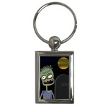 Halloween zombie on the cemetery Key Chains (Rectangle) 