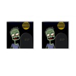 Halloween zombie on the cemetery Cufflinks (Square)