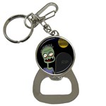 Halloween zombie on the cemetery Bottle Opener Key Chains