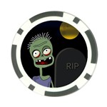 Halloween zombie on the cemetery Poker Chip Card Guards