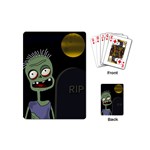 Halloween zombie on the cemetery Playing Cards (Mini) 