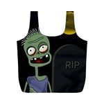 Halloween zombie on the cemetery Full Print Recycle Bags (M) 