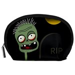 Halloween zombie on the cemetery Accessory Pouches (Large) 