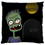 Halloween zombie on the cemetery Standard Flano Cushion Case (Two Sides)