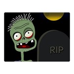 Halloween zombie on the cemetery Double Sided Flano Blanket (Mini) 