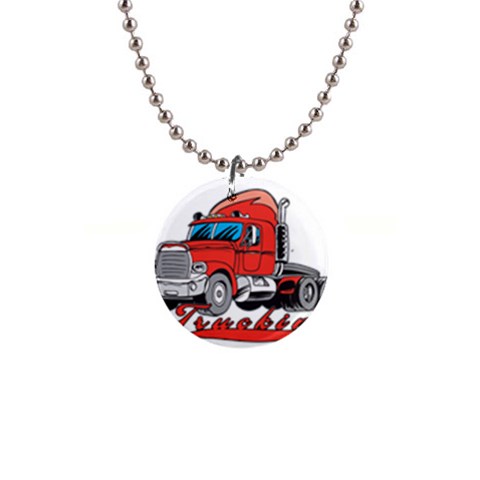 truckin 1  Button Necklace from UrbanLoad.com Front