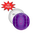 India Ornaments Mandala Pillar Blue Violet 1.75  Buttons (10 pack)