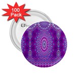 India Ornaments Mandala Pillar Blue Violet 2.25  Buttons (100 pack) 
