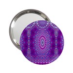 India Ornaments Mandala Pillar Blue Violet 2.25  Handbag Mirrors
