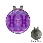 India Ornaments Mandala Pillar Blue Violet Hat Clips with Golf Markers