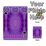 India Ornaments Mandala Pillar Blue Violet Playing Cards 54 Designs 