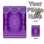 India Ornaments Mandala Pillar Blue Violet Multi-purpose Cards (Rectangle) 