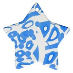 Blue summer design Ornament (Star) 