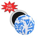 Blue summer design 1.75  Magnets (100 pack) 