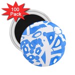 Blue summer design 2.25  Magnets (100 pack) 