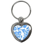 Blue summer design Key Chains (Heart) 