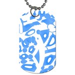 Blue summer design Dog Tag (One Side)