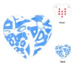 Blue summer design Playing Cards (Heart) 