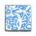 Blue summer design Memory Card Reader (Square)