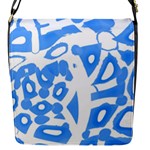 Blue summer design Flap Messenger Bag (S)