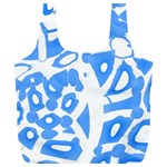 Blue summer design Full Print Recycle Bags (L) 