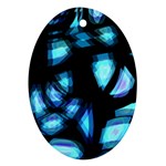 Blue light Oval Ornament (Two Sides)