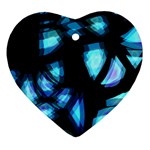 Blue light Heart Ornament (2 Sides)