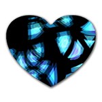 Blue light Heart Mousepads