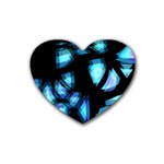 Blue light Rubber Coaster (Heart) 