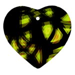 Yellow light Heart Ornament (2 Sides)