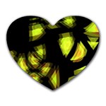Yellow light Heart Mousepads