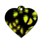 Yellow light Dog Tag Heart (One Side)